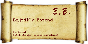 Bojtár Botond névjegykártya
