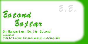 botond bojtar business card