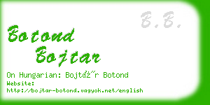 botond bojtar business card